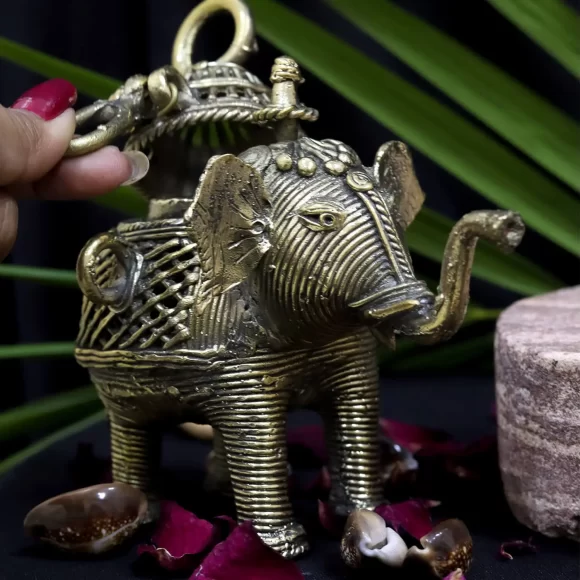 Dhokra Box Elephant - Image 3