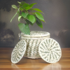 Handcrafted SABAI Grass Coaster Set with Storage Box - Image 3