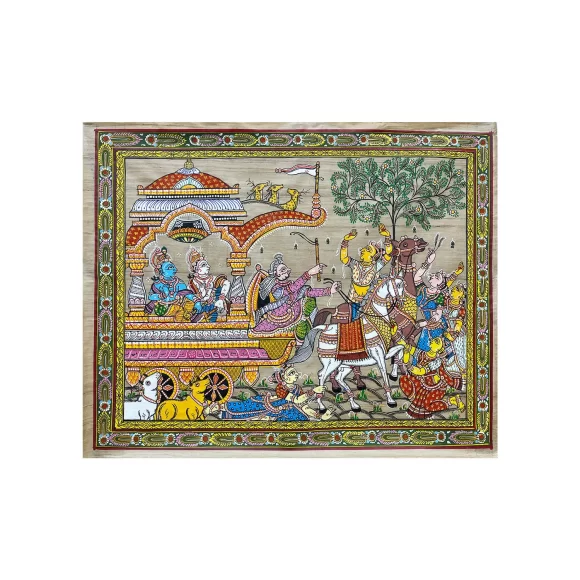 Mathura Vije Tussar Painting - Image 2