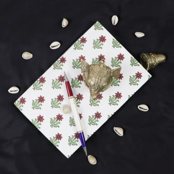 Flower Printed Handloom Diary Combo (Pack of 2) - Image 4